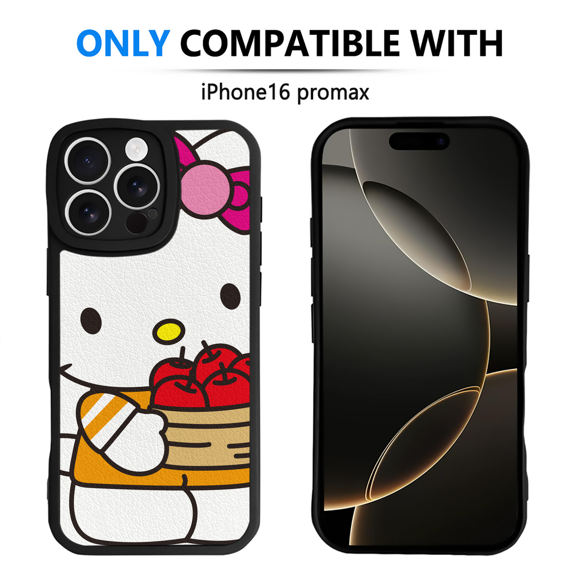 （画像用） Hello Kitty ハローキティ 【iPhone 16シリーズ対応】シリコンスマホケース（レザー調） 材質：シリコン